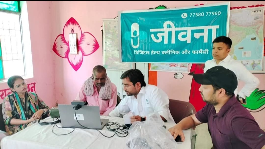 Health camp partnership with Jeevana NGO providing healthcare services in rural communities